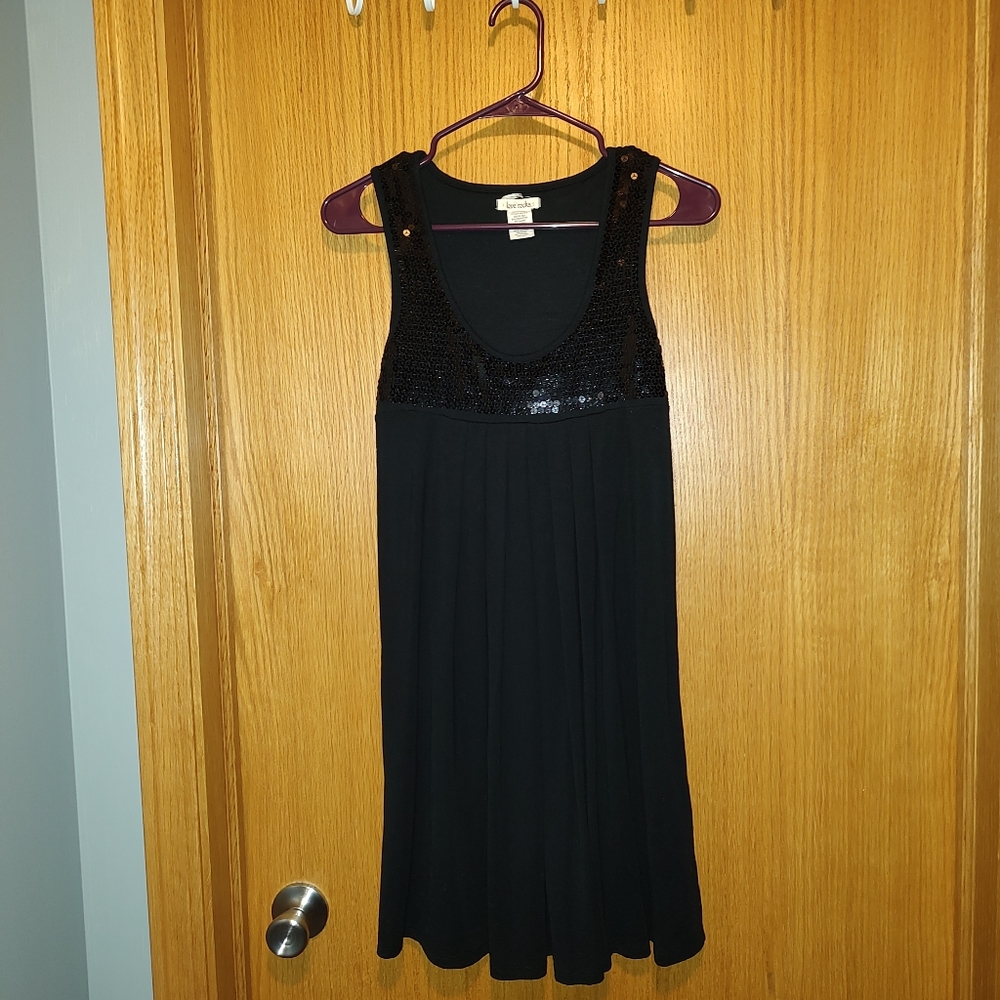 Black sequin dress